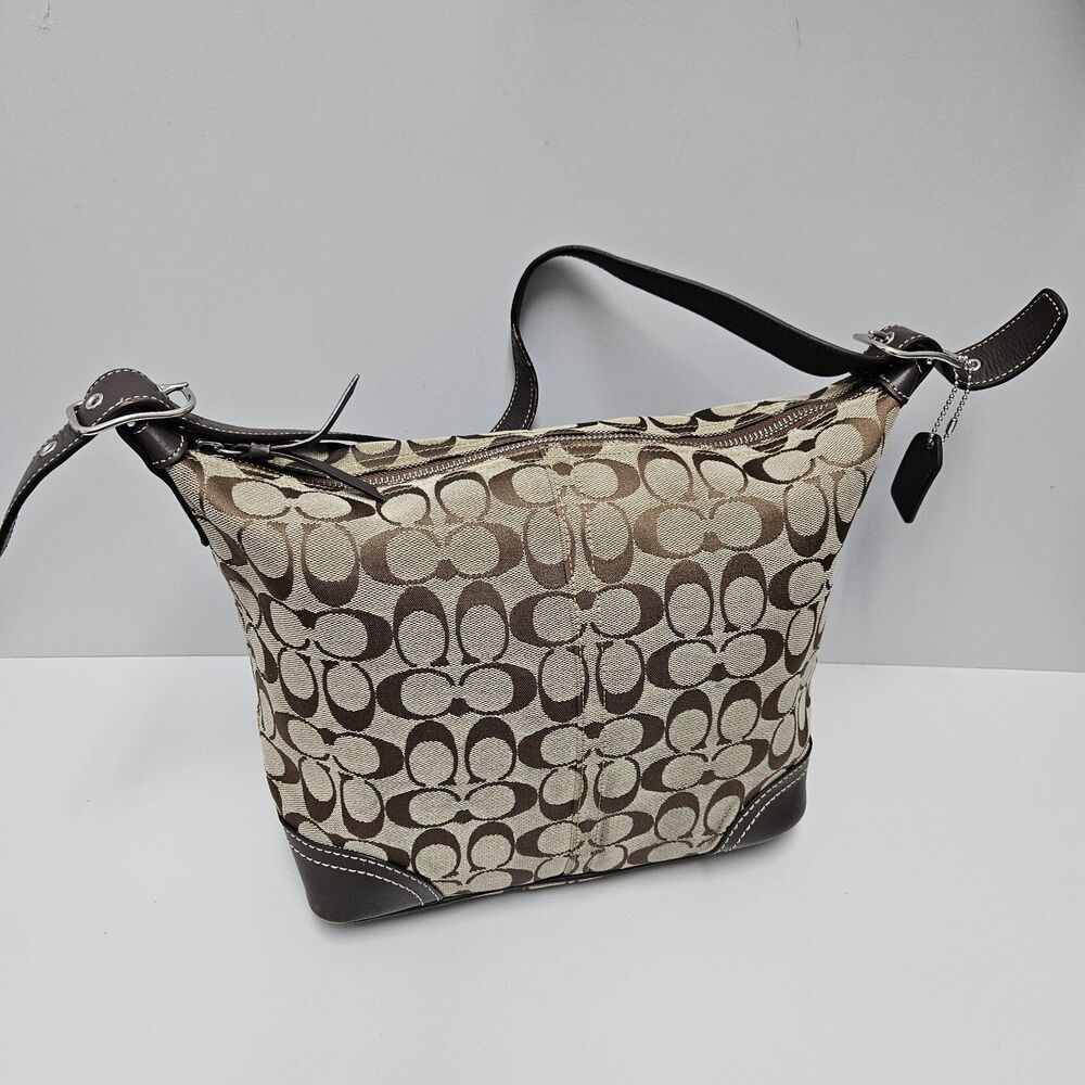 Coach Bags Medium size Purses Poppy Dome Satchel Canvas Leather Set of 3 - Picture 13 of 16
